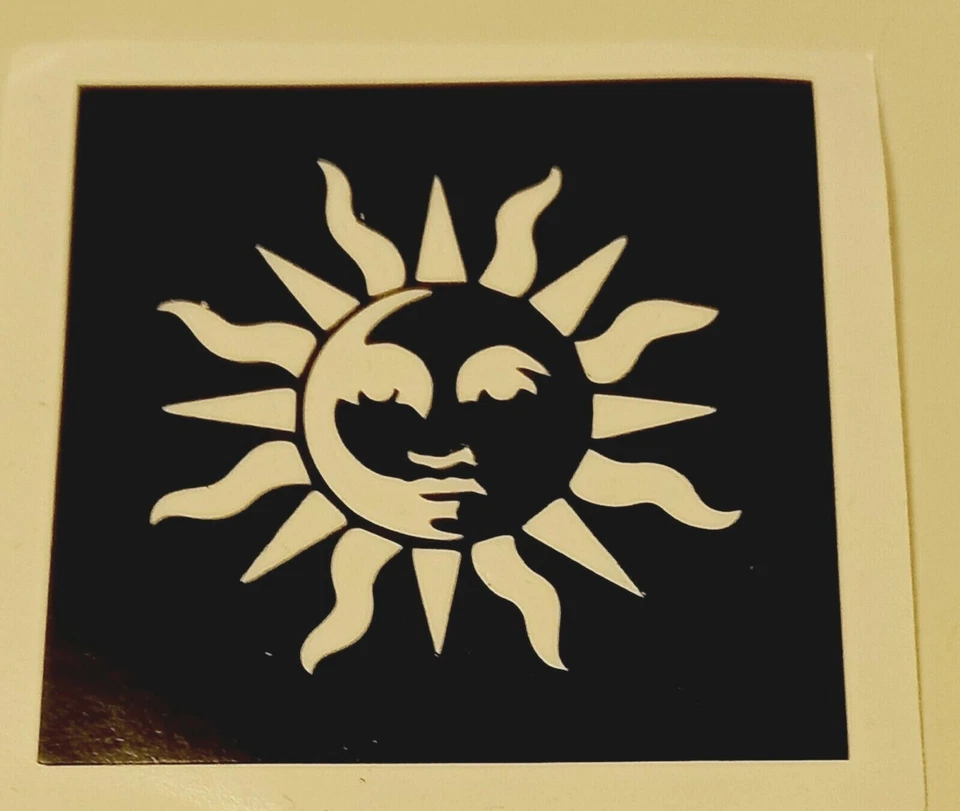 10 x stencil da sole per acquaforte su vetro artigianale Re Luigi XIV