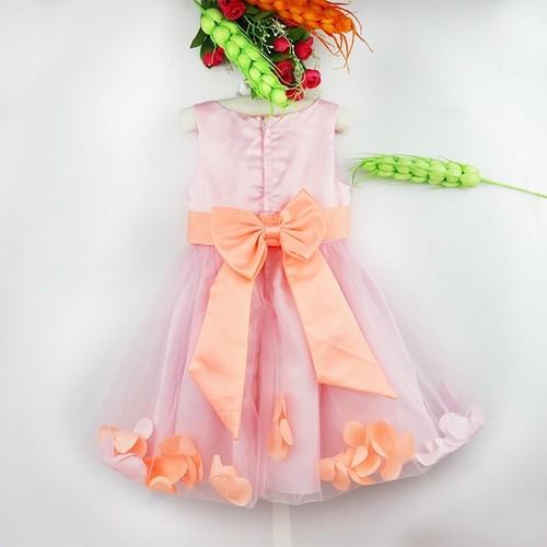 Kids Flower Girls Dress Bowknot Wedding Baptism Christening Tutu Dresses Gown - Picture 48 of 132