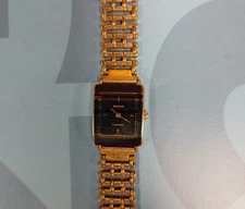 Vintage Rado Florence Watch Ladies 18mm Rectangle Quartz Black Dial Swiss Made