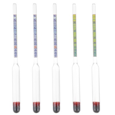 5 Stück Messgerät 0-35 Proof für Alkohol Alkoholmesser Weinmessmesser !
