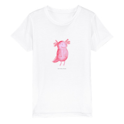12-14 Jahre Kinder T-Shirt Axolotl glücklich - Geschenk Schwanzlurch Molch Lurch