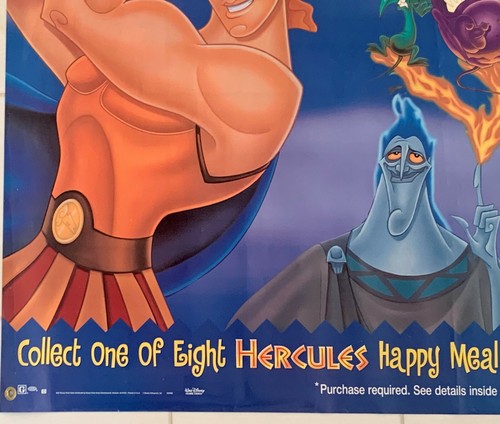 Walt Disney's Hercules McDonald's Happy Meal Toys Vinyl Banner 36" x 48" 1996 - Picture 7 of 10