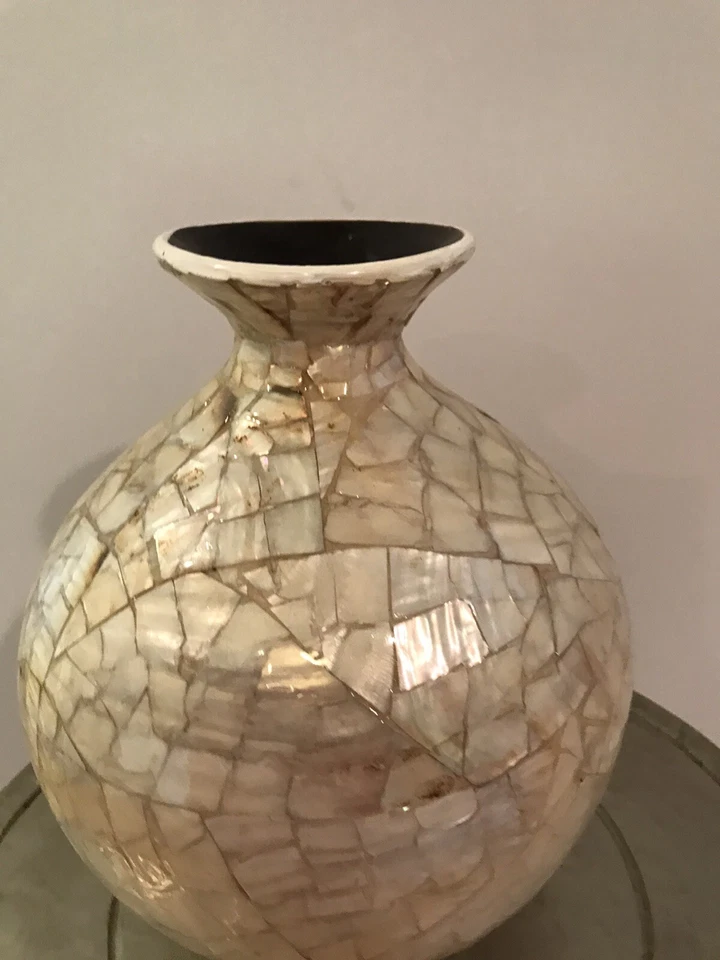 Vaso de luxo estilo italiano 11 pol. urna tigela espelho design mosaico cerâmica decoração para casa - Imagem 3 de 4