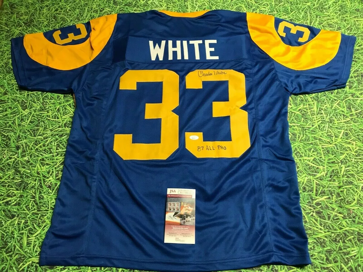 White rams top throwback jersey