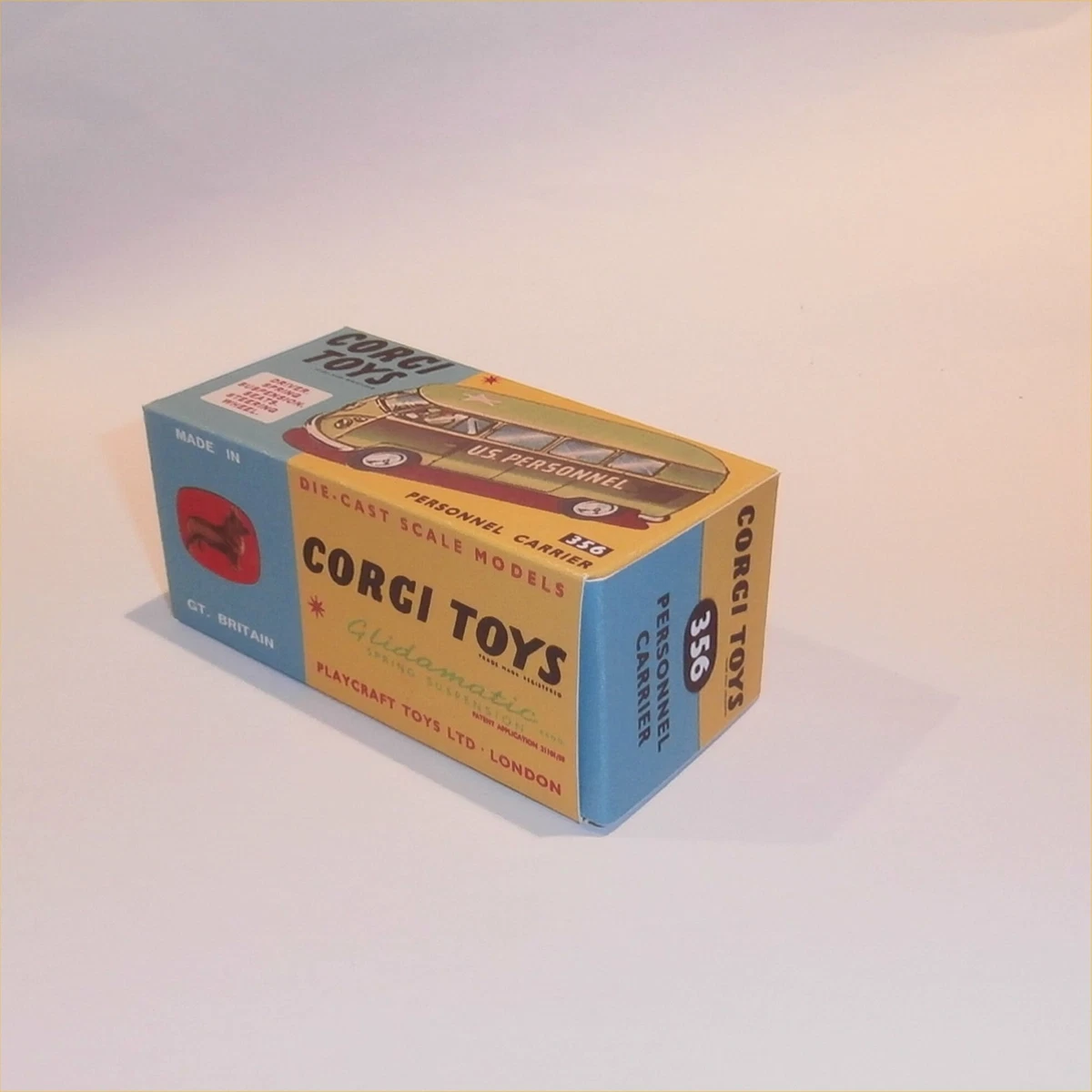 Corgi Toys 356 Volkswagen VW Kombi Military Personnel Empty Reproduction Box