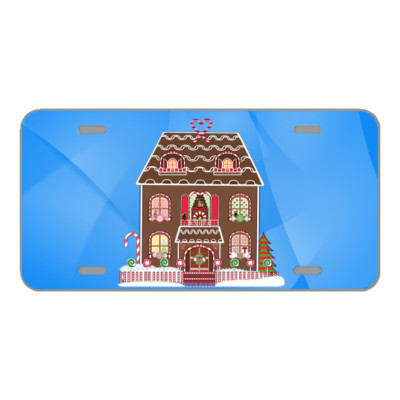 Custom Novelty License Plate With Gorgeous Ginger Bread House Design
