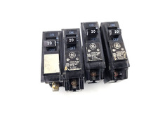 4pcs Lot GE Circuit Breaker 1 Pole 20amp E-11592 120/240VAC Type THQB