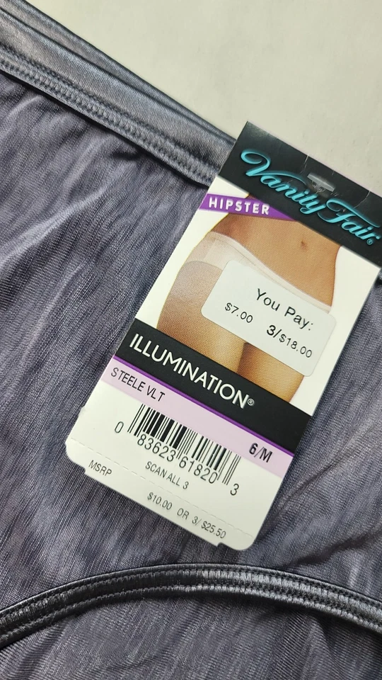 Panty para mujer Vanity Fair® Illumination Hipster 6 mediana M 18107 gris acero Foto 2 de 4