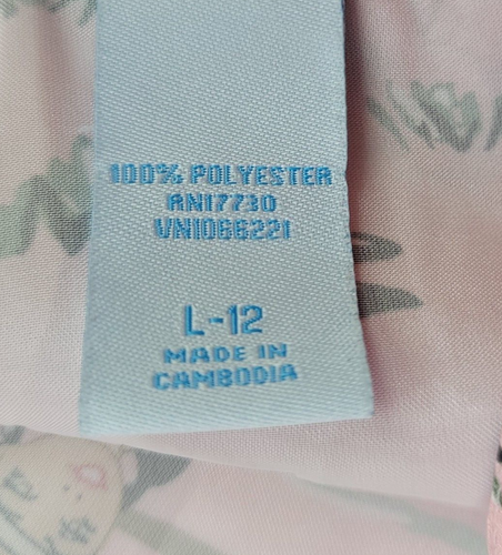 Nick & Nora Pink Satin Nightgown Girls Large 12 Western Cowgirl Horse Ruffle Pjs - Picture 6 of 11