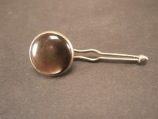 SINGLE 1 1/2" Gray Round Mother of Pearl Vintage Formal Tux Shirt Stud c173