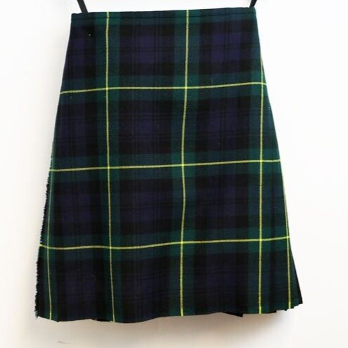 Petit Kilt Tartan Vert Femme 100% Laine – Collection Highlander PBF Par Lochcarron