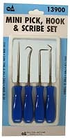 S & G Tool Aid 13900 Mini Pick and Hook Scribe Set