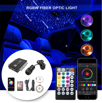 12V 16W LED Car Roof Starry Sky Light 390 Pcs Fiber Optic APP