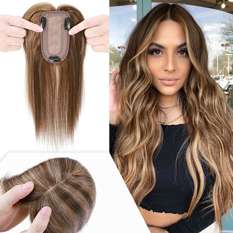 Synthetic Lace Front Half Wig Monofilament Top Clip In Hair Topper Lace Top by Ellen Wille | Hair Topper with Lace Front – Wigs.com main image 3