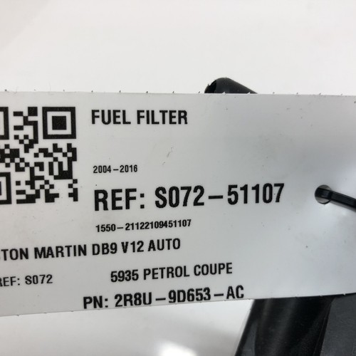 Filtro de carbono combustible Aston Martin DB9 V12 2010 automático 2R8U-9D653-AC - Imagen 7 de 7