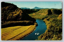 Postcard Wailua River Kauai Largest River in the Hawaiian Islands Posted 1970