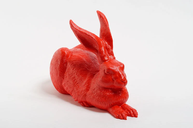 Ottmar Hörl, Dürer Hase, rot, neu, Geschenk, Deko, Kunst, Skulptur Weihnachten - Bild 2 von 2