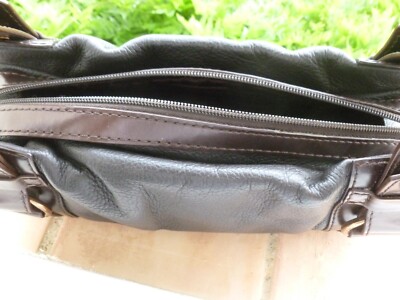 MODELE RARE SUPERBE SAC LANCEL CUIR CHOCOLAT FOULONNE ET CUIR