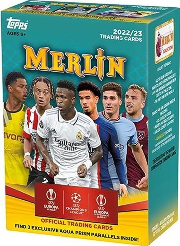 2022-23 Topps Merlin UEFA Soccer Factory Sealed Blaster Box 