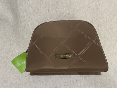 New Vera Bradley Preppy Poly (Nylon) Medium Cosmetic Bag in Toast 