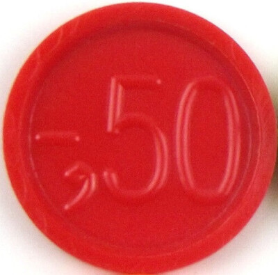 50 Stück Chips 0,50   Pfandchips Wertmarken Event mit einer ,- 50 Gravur 