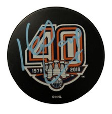 Kevin Lowe Signed Edmonton Oilers 40th Anniversary Logo Puck! COA