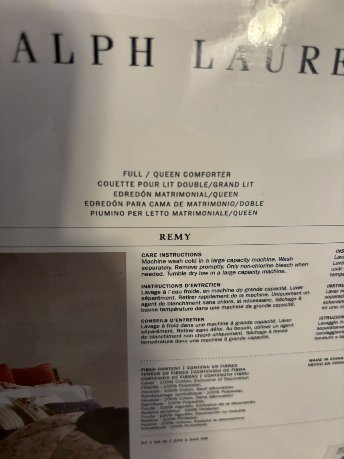 RALPH LAUREN Remy Floral FULL/QUEEN 1PC Comforter NEW eBay