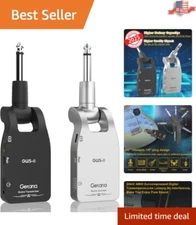 2.4GHz Wireless Guitar Transmitter & Receiver Set for Electric Guitar and Bass