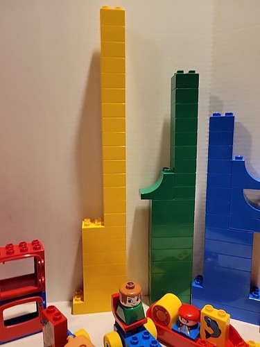 VTG Lego Bucket Storage Container 1881 Red W/Handle And Lid, 90+ Blocks Duplo Si - Picture 3 of 17