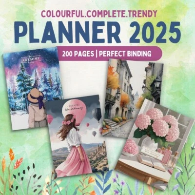 Planner 2025 Diary 2025 Notebook Journal 2025 Yearly Planner Perfect Binding - Image 1 of 4