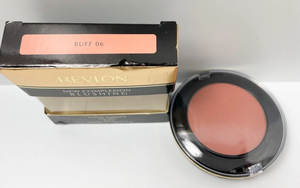 New REVLON New Complexion Blushing Cheek Powder #06 BUFF **RARE ORIG OIL FREE - Image 2 of 3