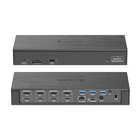 Quad 4K Monitor USB-C Docking Station 100W PD 4x HDMI for Windows macOS Chrome