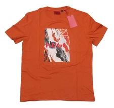 Hugo Boss Red Label Men's Orange Dobebo Logo Graphic Crew-Neck T-Shirt