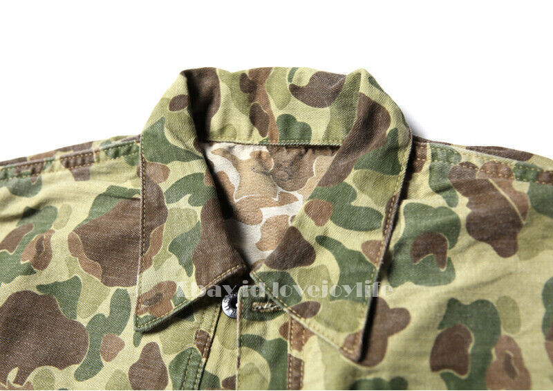 Bronson USMC P-44 Duck Hunter Camo Jacket Vintage Men's HBT Bronson USMC P-44 Duck Hunter Camo Jacket Vintage Men's HBT