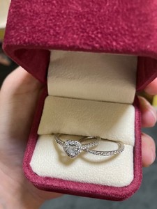 Zales Halo Heart Diamond Bridal Set, White 14k gold size 8