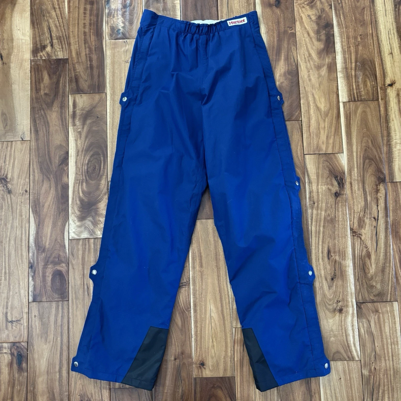Vtg 90s Y2K Marmot Pants Women Med/Lg Blue Waterproof Ski Snow Waterproof Lined
