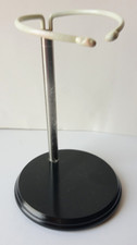 Large Doll/BEAR Stand 5" BLACK Wood Base/Metal Tube still w/protection film/13"
