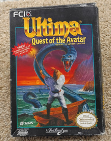 Nintendo NES 1990 - Ultima - Quest of the Avatar - Box & Cartridge (26217)