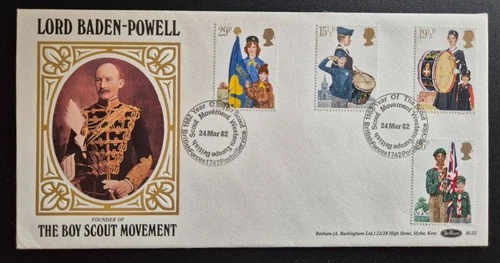 GB Youth, Scout, Guides FDC Benham BLS2 Lord Baden Powell 24/03/82 - 169 of 375