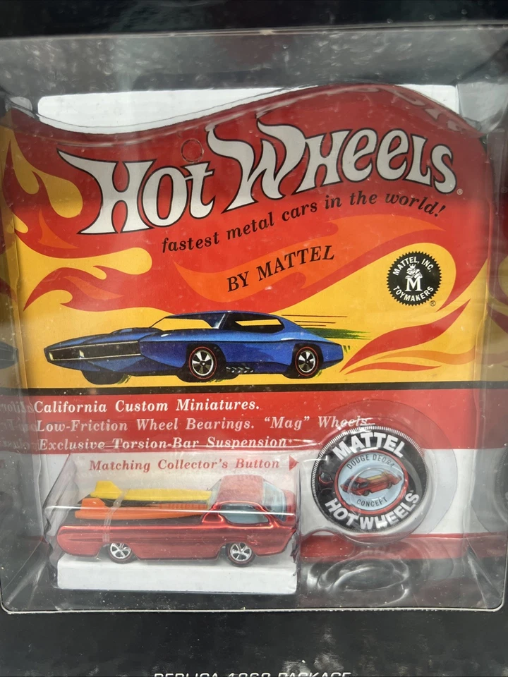 Hot Wheels Original 16 Replica 1968 Package Dodge Deora Concept - SEALED - Image 3 of 4