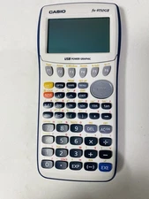 Casio FX-9750GII Graphing Calculator - White 4 Double AA BATTERIES TESTED WORKS