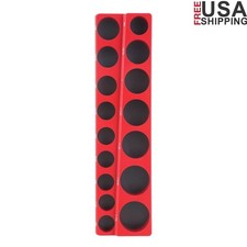 Magnetic Socket Holder 12in Drive Sae Tool Organizer 16 Sockets Portable New Magnetic Socket Holder 12in Drive Sae Tool Organizer 16 Sockets Portable New