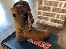 Rebel™ by Durango® Dark Chestnut and Hunter Green Western Boot Men’s Size 11 M