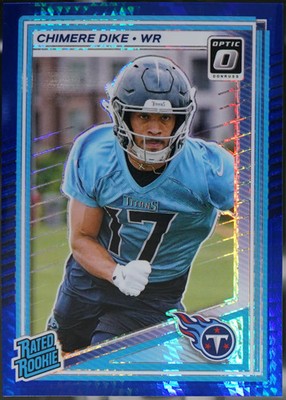 2025 Donruss Optic - Blue Hyper #269 Chinere Dike Football NM