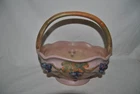 Weller Pottery Melrose Basket With Grape Clusters