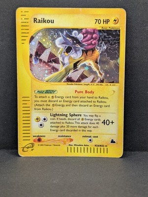 Raikou H26/H32 Skyridge Holo Rare Pokemon TCG Nintendo e-reader legendary MP