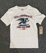 Levi's T-Shirt White Graphic Eagle. Kids. Americana. 4th Of July