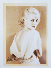 Bette Davis Vintage Postcard Autograph Reproduction Photo Retro Postcard