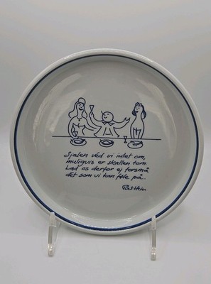 RARE Vintage Piet Hein Royal Copenhagen Porcelain Plate 1980 Denmark
