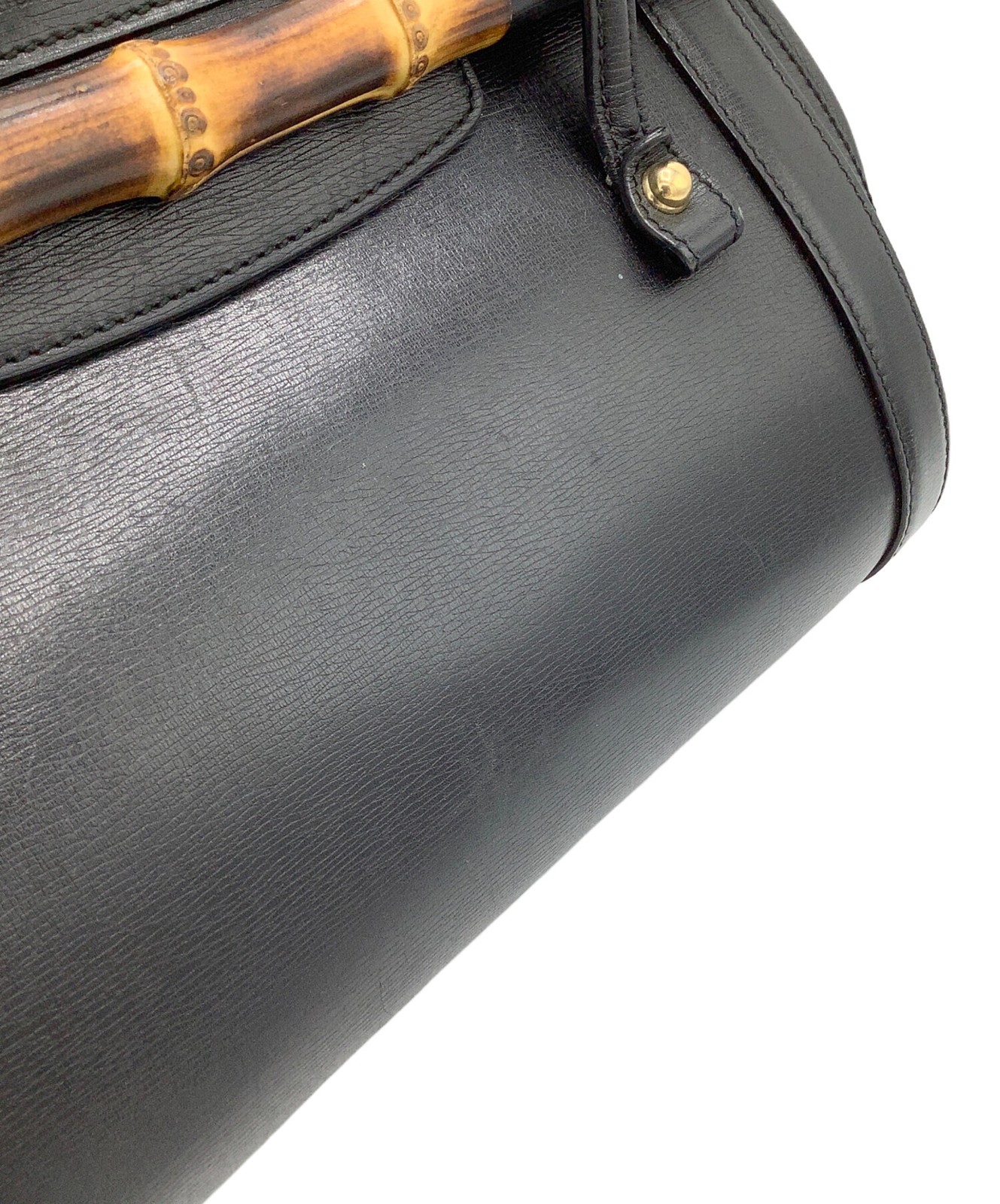 GUCCI Bamboo Top Handle Handbag Black Leather Italy Model 338989 SN2577 thumbnail 17